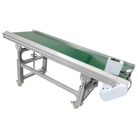 Electric Inclined Belt Conveyor with Baffle Climbing Conveyor 71" * 20" Adjustable Speed