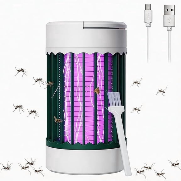Electric Indoor Insect Zapper, USB Powered LED Bug Trap with 3000V High Power, Silent Mosquito Control for Bedroom, Kitchen, and Patio Maintenance