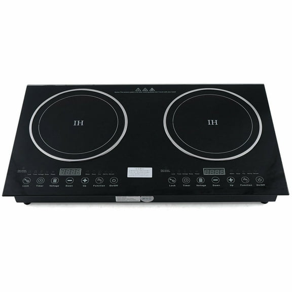 Electric Induction/Ceramic Cooktop Countertop Built-In 2 Burner Stove Top Cooker