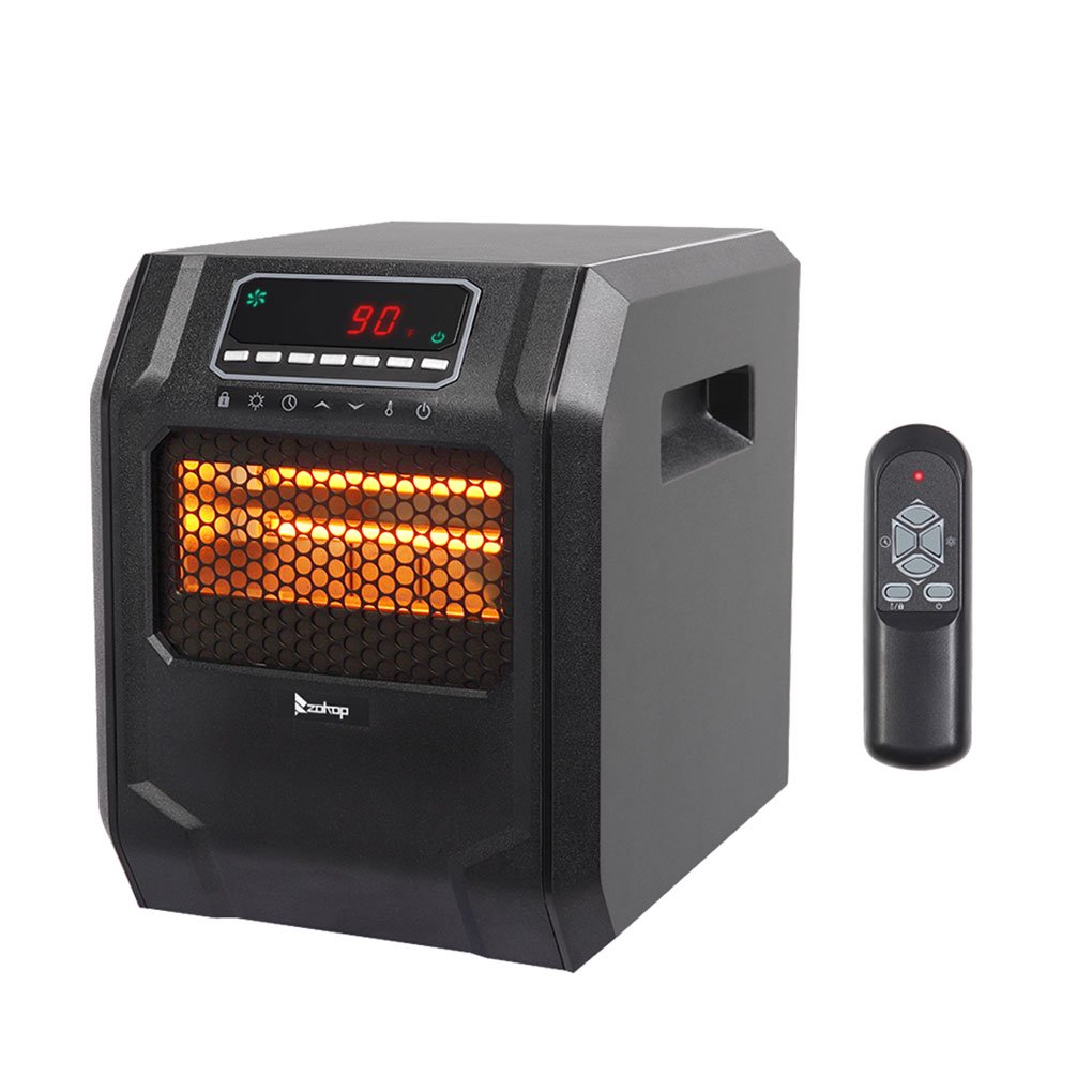 Electric Infrared Quartz Heater 1500W Remote Control Home Office Heating 4- Element Space Heater - Walmart.com