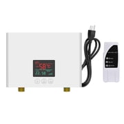 Electric Instant Tankless Water Heater 110V, On Demand Hot Water with Auto Temp Control & Self-Check, Mini Design for Bathroom Kitchen 3KW White