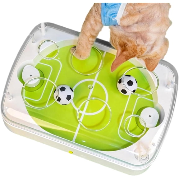Electric Interactive Cat Soccer Ball, Motion Activated Self Rolling Pet Toy with Natural Catnip, Durable Boredom Relief Hunting Training Ball for Indoor Kitten Adult Cat Daily Entertainment(k)