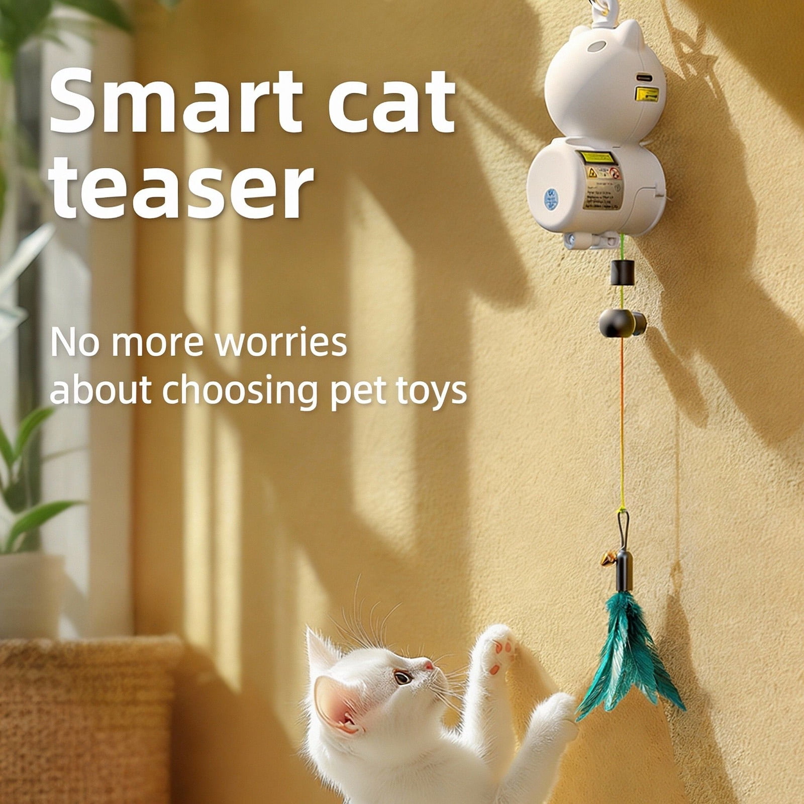 Electric Interactive Cat Toy, Hanging Telescopic Self - Activated Cat ...
