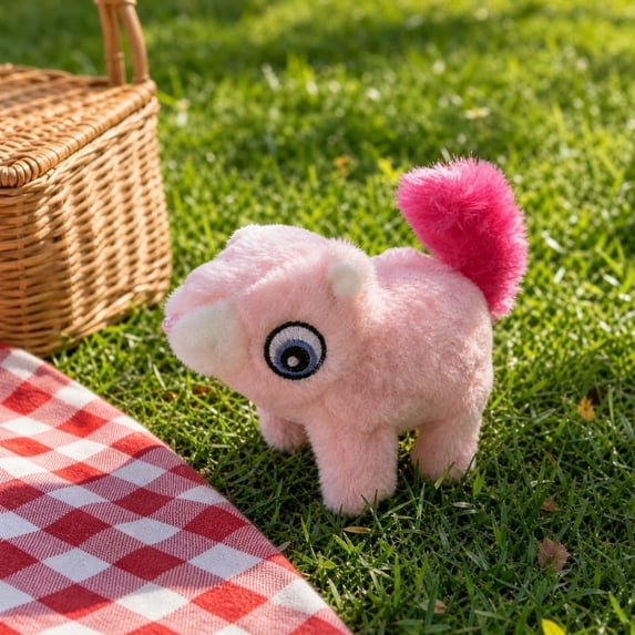 Electric Interactive Squirrel Plush Toy ,Plush Interactive Companion Animal Toys with Walking,Barking,Tail Wagging, Realistic Squrrile Stuffed Animal Cute Squirrel Plush Toy