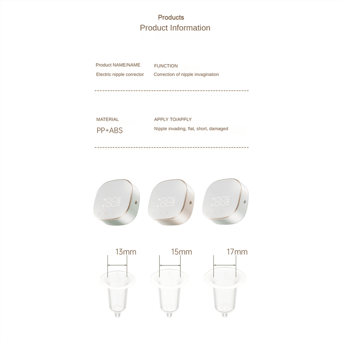Electric Inverted Nipple Corrector Portable Niplette Correct Flat and Nipples with Ease to Help