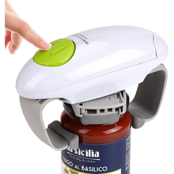 Electric Jar Opener For Seniors With Arthritis,Automatic Jar Opener,Electric Bottle Opener,Jar Opener For Weak Hands,The Hands Free Jar Opener With Less Effort To Open (White)