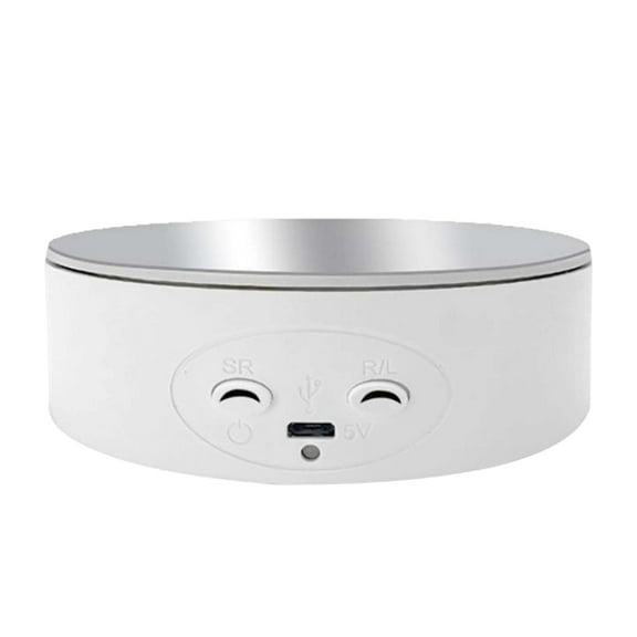 Electric Jewelry Display Turntable 360 degree Rotary Stand Holder Adjustable Show Tray 2 Modes Rotating Display Stand for Shop Cake , White White1