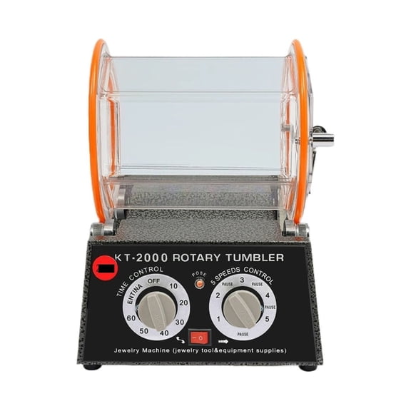 Electric Jewelry Polisher, Rotary Tumbler Polishing Machine W/Timer, 5-Speed Adjustable, Polishing Beads ,Stable Running