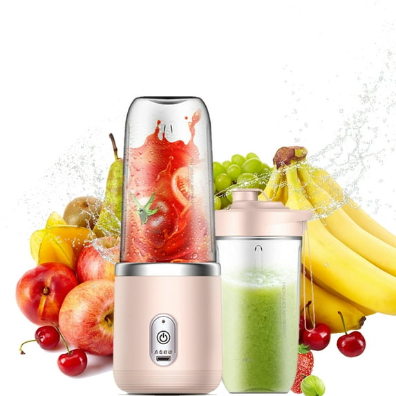 Electric Juice Maker,Portable Blender, Mini Bottle Travel Electric Smoothie Blender Maker Fruit Juicer Cup, Small Juicer Machines Cup For smoothies and shakes(Pink)