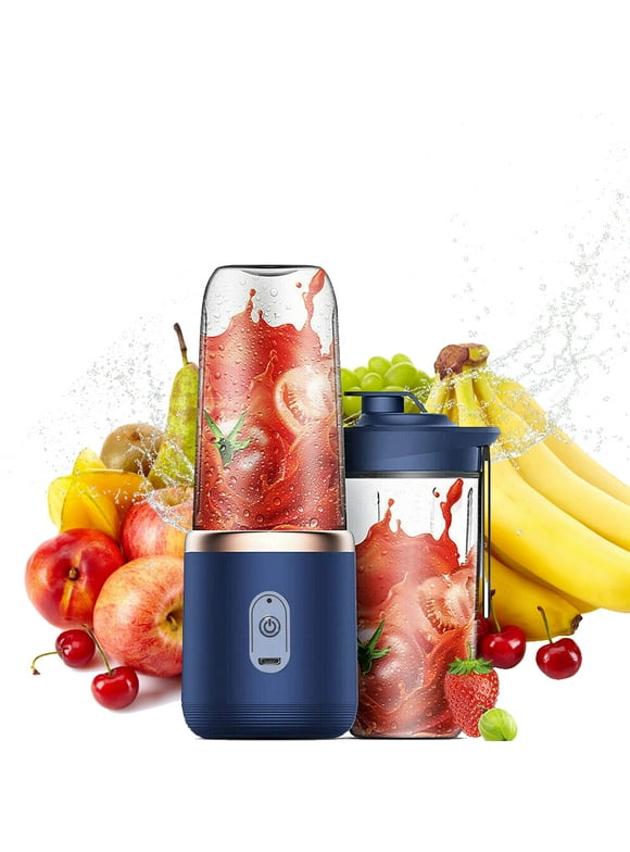 Electric Juice Maker,Portable Blender, Mini Bottle Travel Electric Smoothie Blender Maker Fruit Juicer Cup, Small Juicer Machines Cup For smoothies and shakes(Blue)