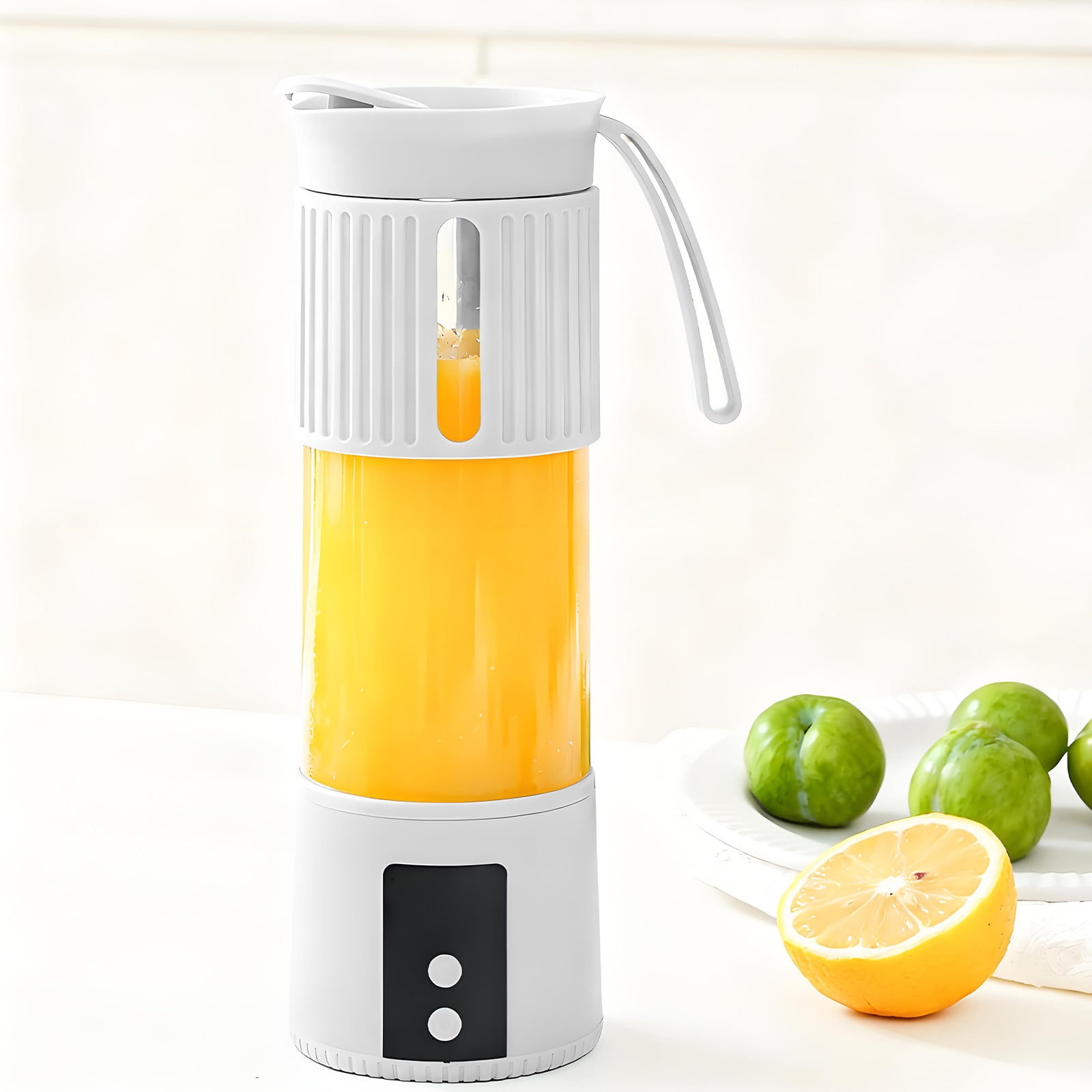 Electric Juicer Cup Portable Blender Rechargeable Mini Smoothie Maker Baby Food Grinder USB Fruit Mixer Powerful Blade, Kitchen Travel Office Gym Healthy Drink Juicing Preparation On The Go