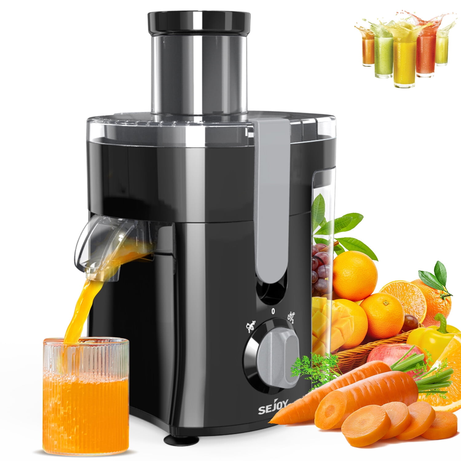 VINCI 50 W 12 Stainless Steel Hand-Free Citrus Juicer, Automatic  With 1-Button Easy Press E19010 The Home Depot