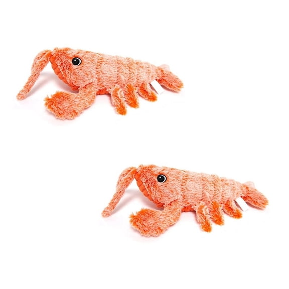 Electric Jumping Cat Toys, Simulation Lobster Dog Toy, USB Charging with Catnip Plush Pet Cats Stuffed,A