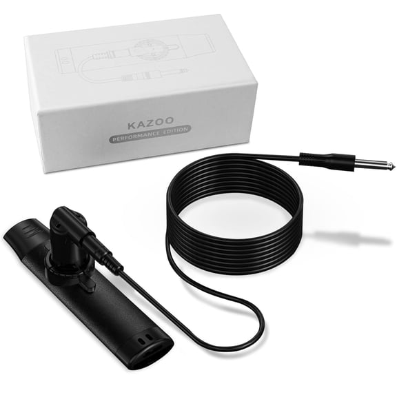 Electric Kazoo for Adults, Metal with 5 Flute Diaphragms, Adjustable Tone, Compatible with Guitar, Ukulele, Violin, Piano, Keyboard, Mini Musical Instrument(Black)