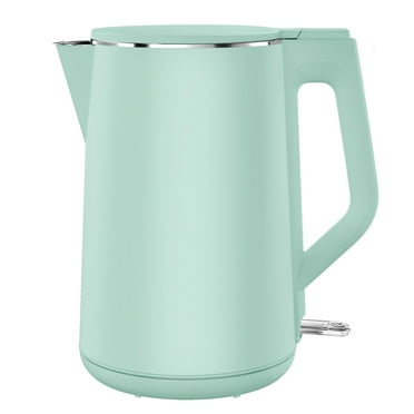 Electric Kettle 1.5L, 100% Stainless Steel Interior Double Wall Electric Tea Kettle, 1500W Cool Touch Water Boiler, BPA-Free with Auto Shut-Off & Boil-Dry Protection, Cordless, 120V (Green)