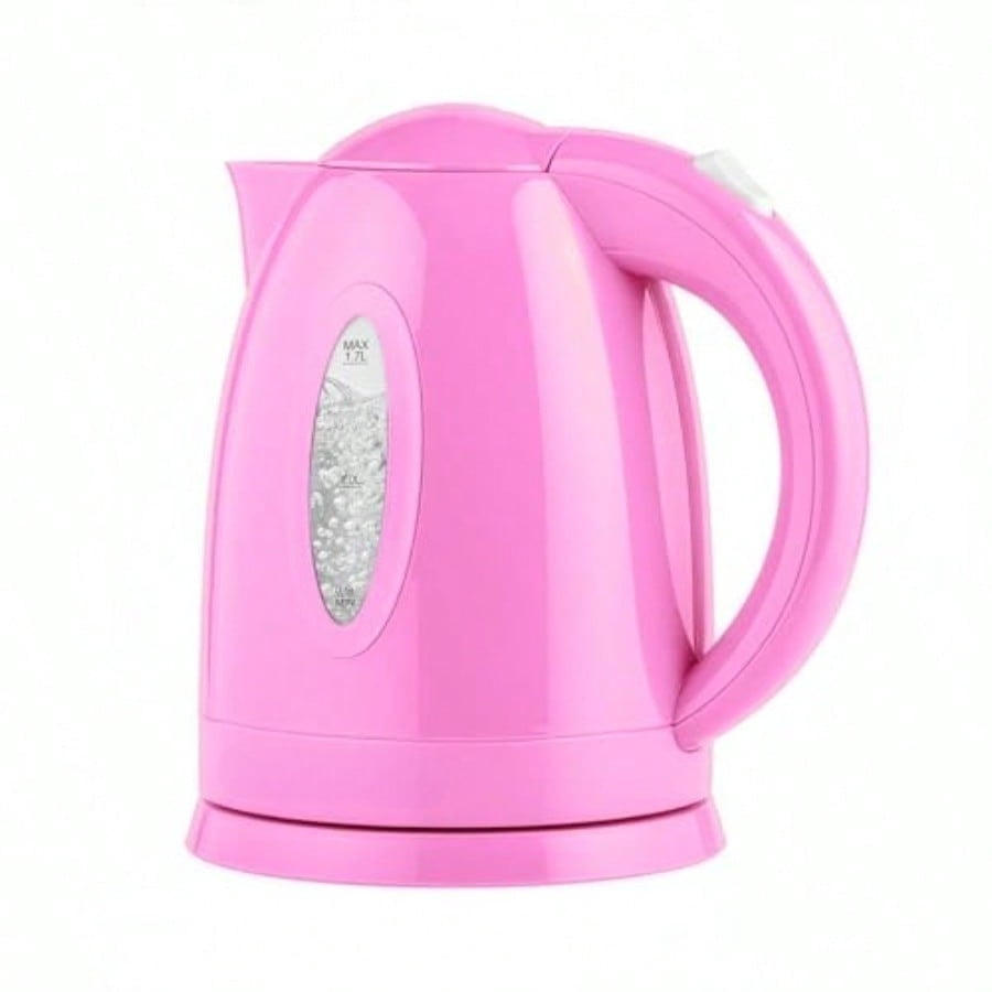Electric Kettle 1.7L Fast Boiling Water Heater for Coffee or Tea with Water Level Gauge Auto Shut-Off Boil-Dry Protection Indicator Light and Removable Filter Pink KP72P