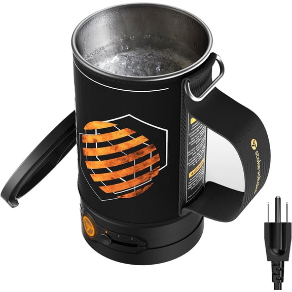 Electric Kettle, 120V Portable Water Boiler for Coffee & Tea, 304 Stainless Steel Mini Tea 500W Fast Boiling with Auto Shut-Off, Camping Travel Essentials