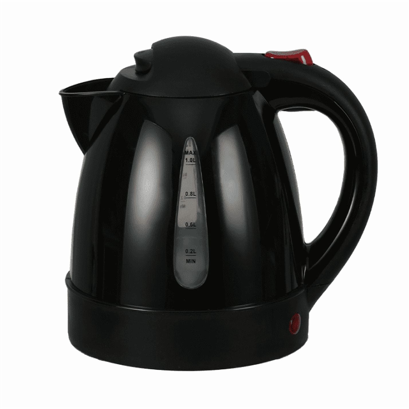 Electric Kettle 150W 1L Black Road Hot Water Boiler Stainless Steel Liner Auto Shut Off Tea Kettle Car Cigarette Plug 12V For Sedans SUVs