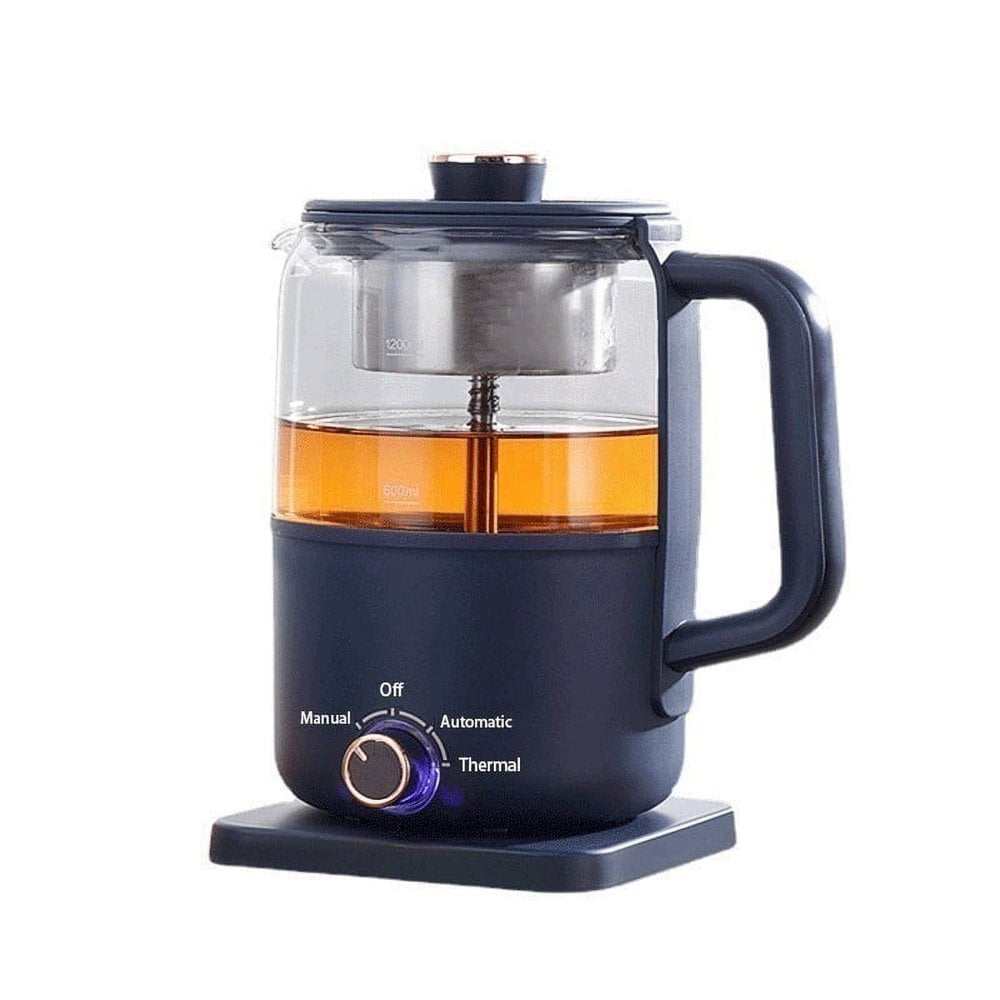 Electric Kettle 600W 1.2 L Thermal Glass Tea Coffee Maker Carafe Hot