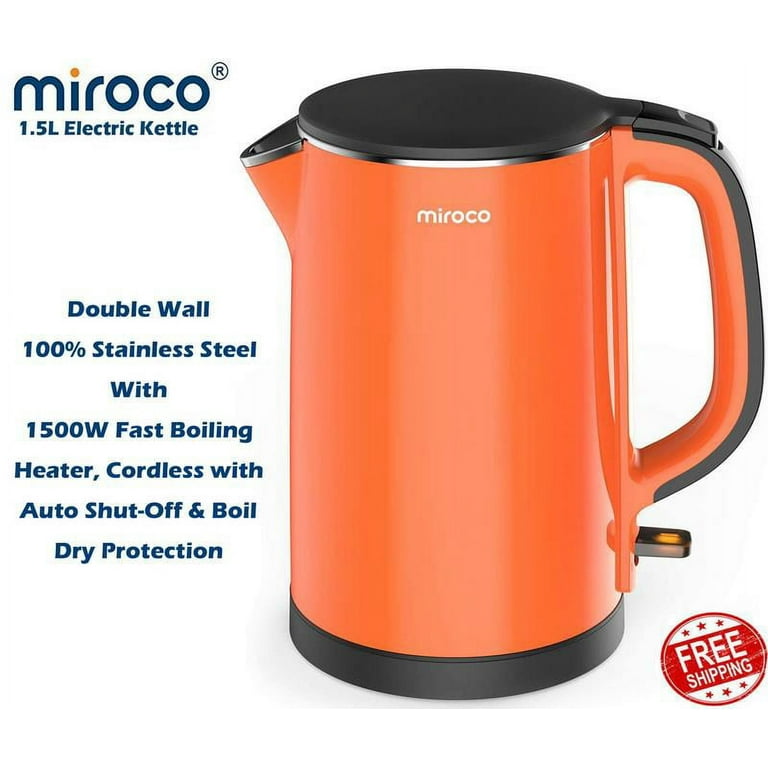 Miroco Electric Kettle 1.5L, 100% Stainless Steel - appliances