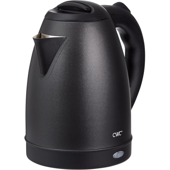 Electric Kettle - Rapid Boil, Sleek Design, and Safety Features Great for Quick Easy, Stainless Steel Black, 1.7 Liters