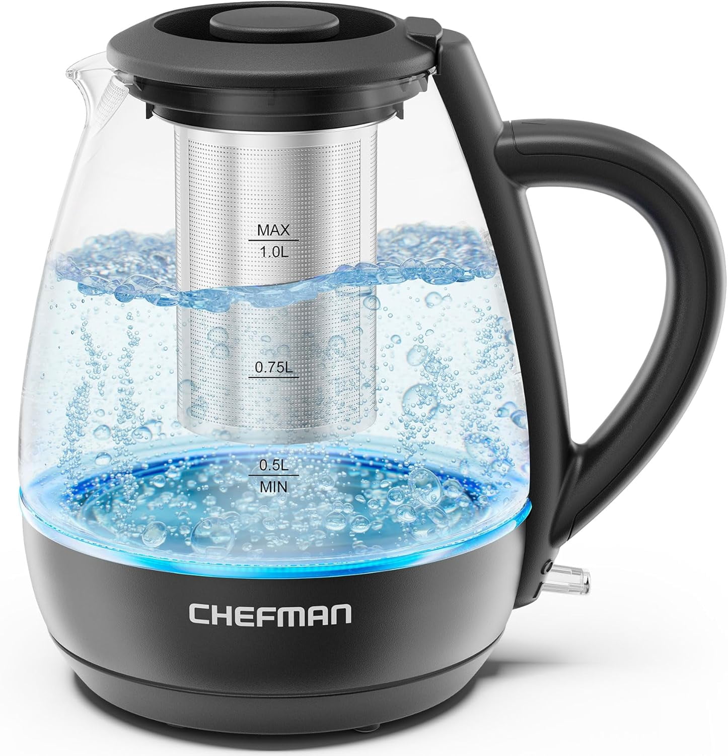 Electric Kettle with Tea Infuser, Compact 1L (4 Cups), 1500W, Removable ...