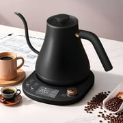 Electric Kettle Temperature Control, Gooseneck 28Oz Pour over Kettle for Coffee & Tea, Safe Stainless Steel Inner, Black