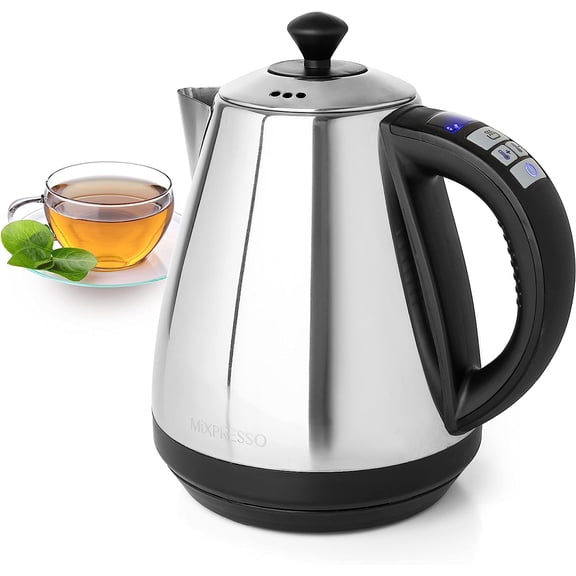 Electric Kettle Temperature Control, Hot Water Kettle Electric, Cordless 1 Liter Capacity, Keep Warm & LED Indicator, Auto-Shutoff, Boil-Dry Protection, Stainless Steel Electric Kettle