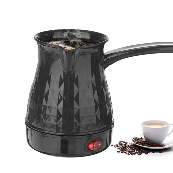 Electric Kettles,5 Cup Coffee Maker,Turkish Coffee Maker,Coffee Maker 5 to 6 Cups Electric Kettle Stainless Steel Electric Coffee Maker Warmer Kettle(Black 7.8IN)