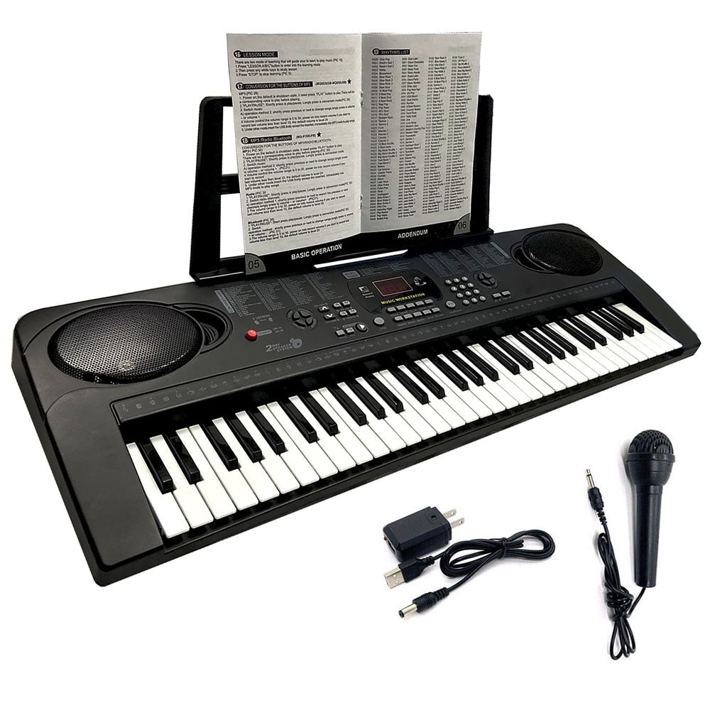 Electric Keyboard 61Key Digital Musical Piano Keyboard with Headphone