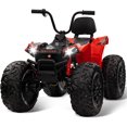 thumbnail image 1 of Electric ATV 24v Quad Ride on Toy – 4WD Battery Powered Vehicle with Dual 7AH Batteries, 4×80w Strong Motors, EVA Rubber Wheels, Handlebar Throttle, LED Lights & Built-in Music, Red, 1 of 7