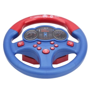 Electric Kids Simulation Steering Wheel Toy Driving Car Steering Wheel Educational ToyBlue