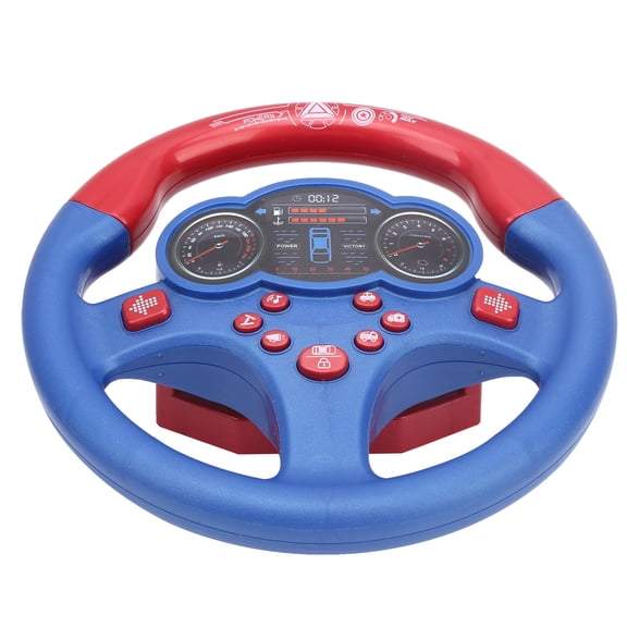 Electric Kids Simulation Steering Wheel Toy Driving Car Steering Wheel Educational ToyBlue