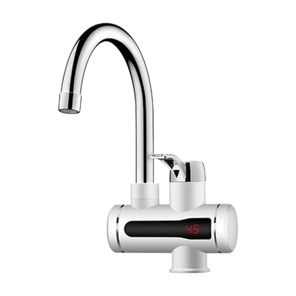 Electric Kitchen Water Heater Tap,LED Digital Temperature Display Instant Hot Water,Faucet Tankless Cold Heating Tap - Easy DIY Install