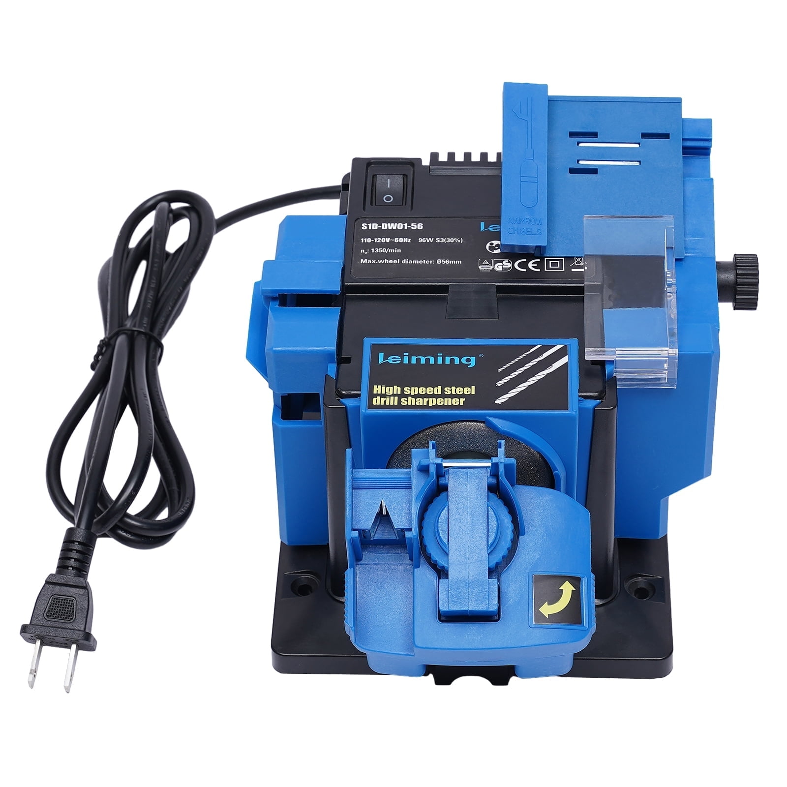 Electric Knife Scissors Sharpener,Versatile Household Kitchen Sharpening Machine for Straight Edged Knives and Scissors Blue
