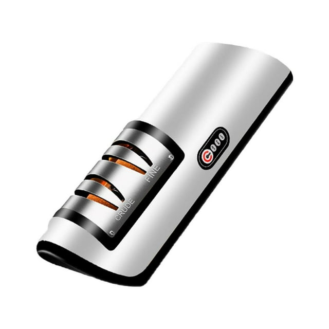 Electric Knife Sharpener for Home Use,USB Kitchen Knife Sharpener, Electric Knife Scissor Sharpener,Professional 3 Stage Electric Knife Sharpener,for Quick Sharpening & Polishing S4F7
