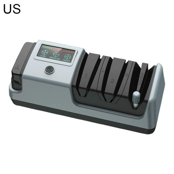 Electric Knife Sharpener,Professional 3-Stages Knife Sharpeners for Kitchen Knives,LCD Screen,Adjustable Rotational Speed,Precision Angle Guides for Straight Edge and Serrated Knives