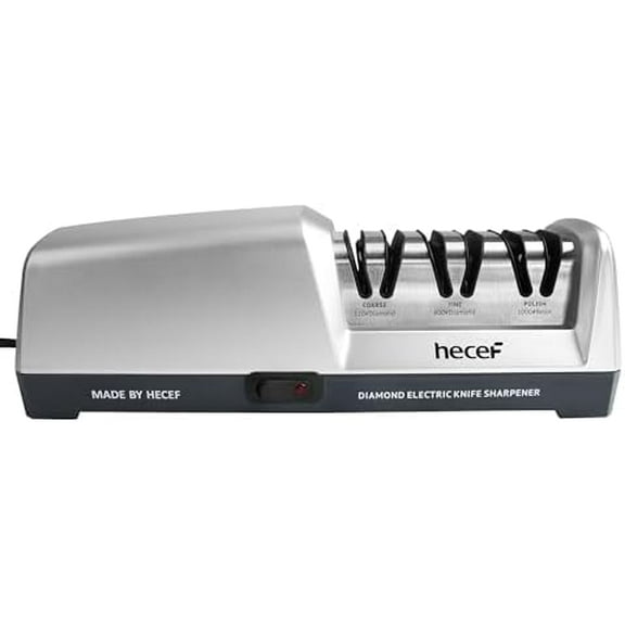 Electric Knife Sharpener, Professional Kitchen Automatic Sharpener for Chef, 3-Stage, 15 Degree$$Home Decor, Kitchen, & Other