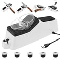 thumbnail image 1 of Electric Knife Sharpener USB High Efficiency Kitchen Knife Sharpener with 6 Replacement Grinding Wheel for Home Commercial Chef, 1 of 11