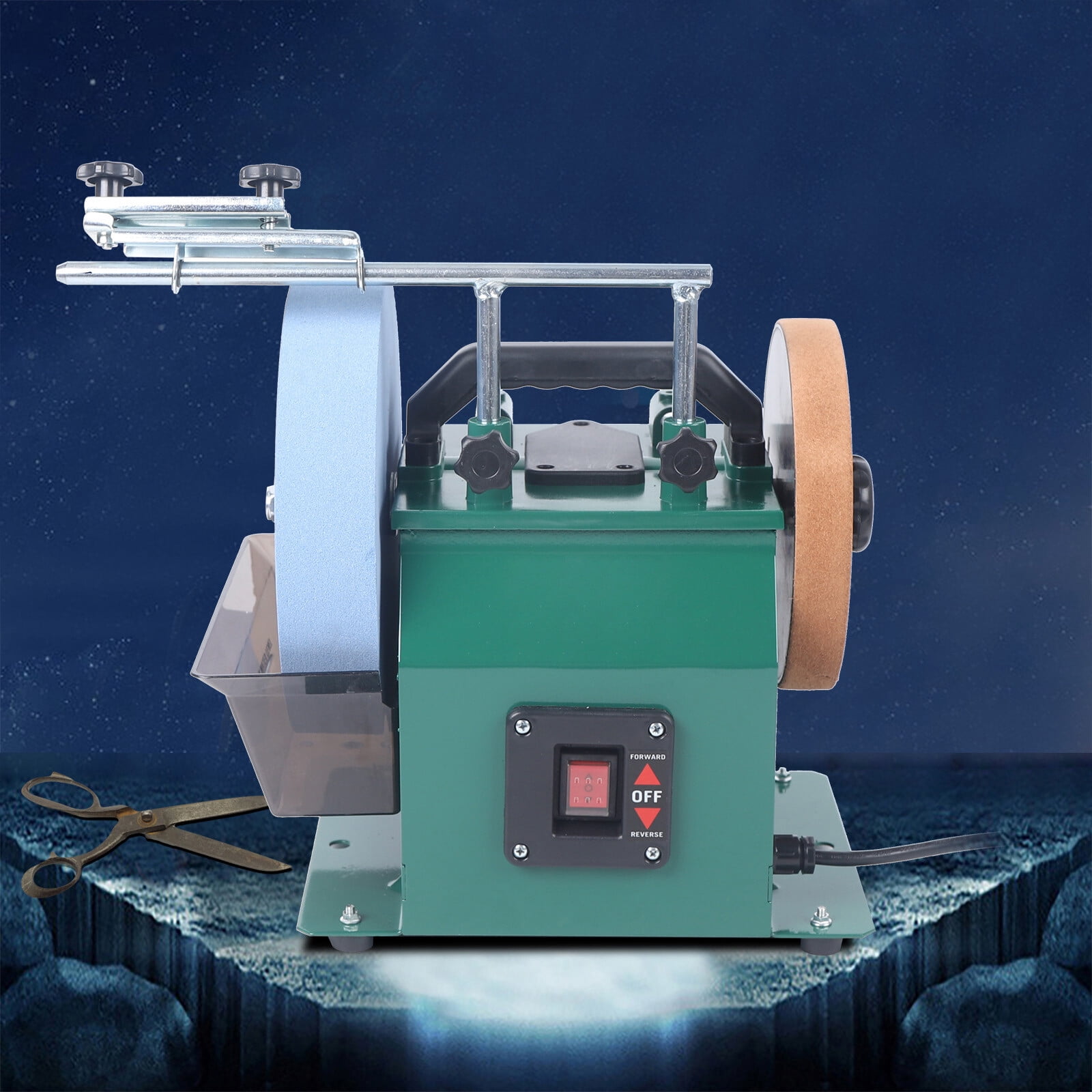 Electric Knife Sharpener Water-Cooled Grinder Bench Wet Stone Grinding Machine 110V 60Hz 240W 12.44*9.45*18.31in for Wood Turners, Wood Workers and Knife Makers