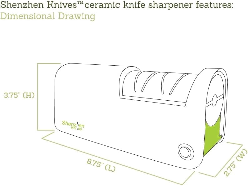 Electric  Knife Sharpener for Ceramic Knives - 2-Stage Professional Sharpening Tool with Coarse and Fine Grit Settings
