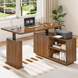 Hanover 73-In. L-Shaped Sit or Stand Electric Height Adjustable