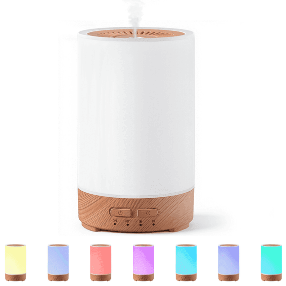 Essential Oil Diffuser,7 LED Color,Night Light,Auto-Off Timer,Portable Cool Mist Humidifier for Room Office Home