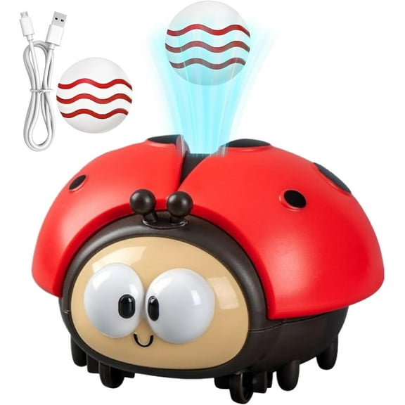 Electric Ladybug Suspended Ball Toy, Rechargeable Sensory Development Flying Plaything, Anti-Collision Interactive Floating Ball, Toys for Playroom