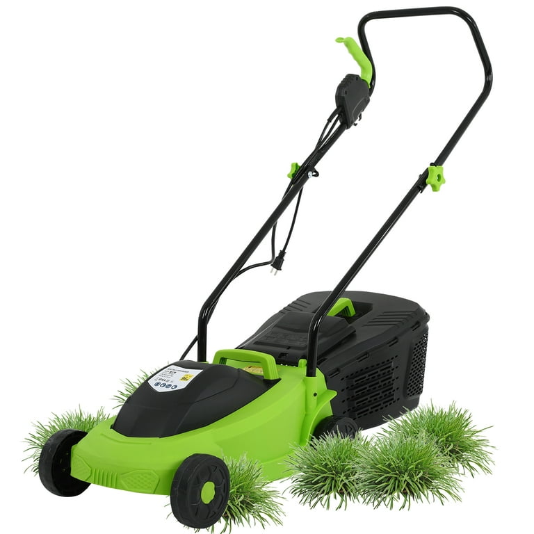 Costway 12 Amp 14-inch Electric Push Lawn Corded Mower With Grass Bag Green  : Target