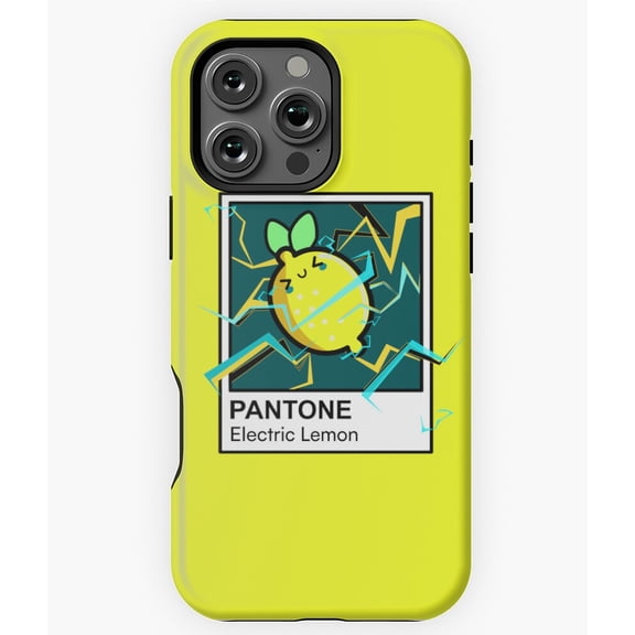 Electric Lemon Food Color Phone Case for iPhone 16 15 14 13 12 11 Pro Max