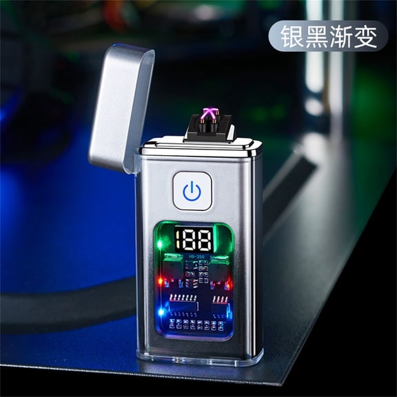 Electric Lighter Rechargeable,Dual Arc Plasma Windproof Lighters with LED Power Display,Charge Cycles ≥ 300 Times,Suitable for Men Valentine's Day, Anniversary, Birthday Gifts