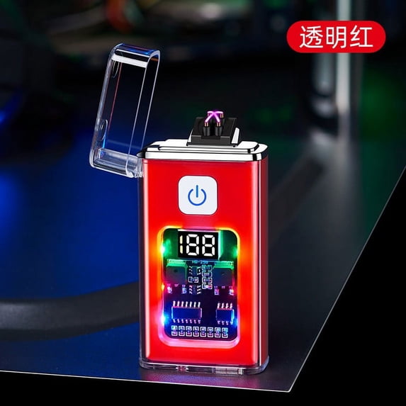 Electric Lighter Rechargeable,Dual Arc Plasma Windproof Lighters with LED Power Display,Charge Cycles ≥ 300 Times,Suitable for Men Valentine's Day, Anniversary, Birthday Gifts