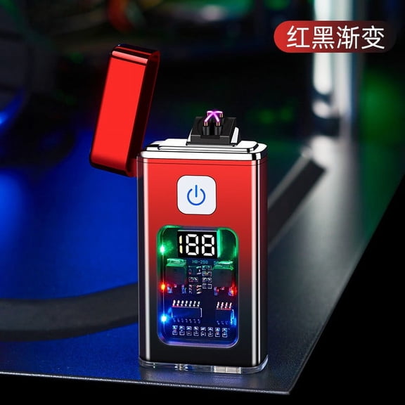 Electric Lighter Rechargeable,Dual Arc Plasma Windproof Lighters with LED Power Display,Charge Cycles ≥ 300 Times,Suitable for Men Valentine's Day, Anniversary, Birthday Gifts