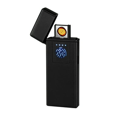 Electric Lighter, Smart Electronic Lighter, Mini USB Rechargeable Lighter Touch Ignition Windproof Flameless Lighter Lightweight Plasma Lighter with Power Indicator for Boyfriends Father Gifts